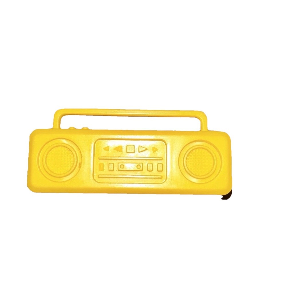 Vintage 1990's Barbie‎ Doll Radio Boom Box Yellow Malaysia Accessories